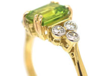 18ct Gold & Platinum Peridot & Diamond Ring by Alabaster & Wilson