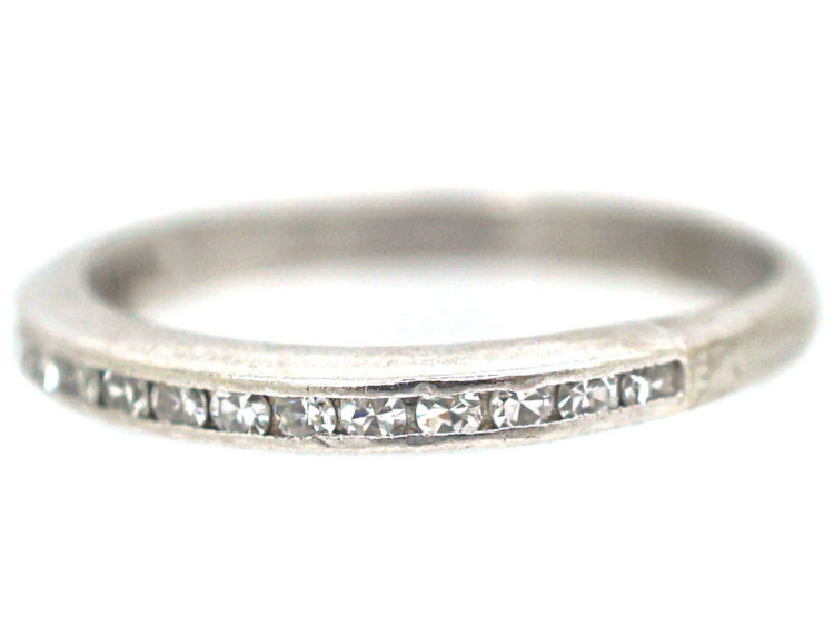 18ct White Gold Tramline Set Diamond Eternity Ring