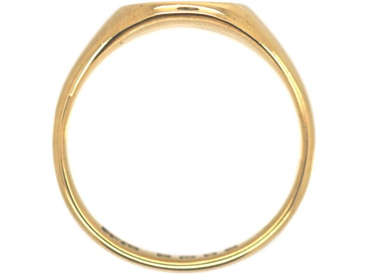 Art Deco 18ct Gold Plain Signet Ring