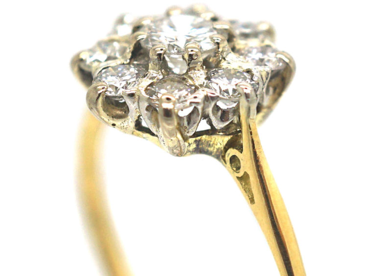18ct Gold Diamond Daisy Cluster Ring