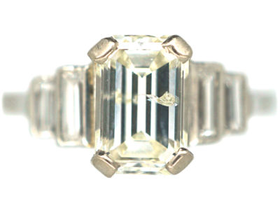 Art Deco Platinum Five Stone Diamond Ring