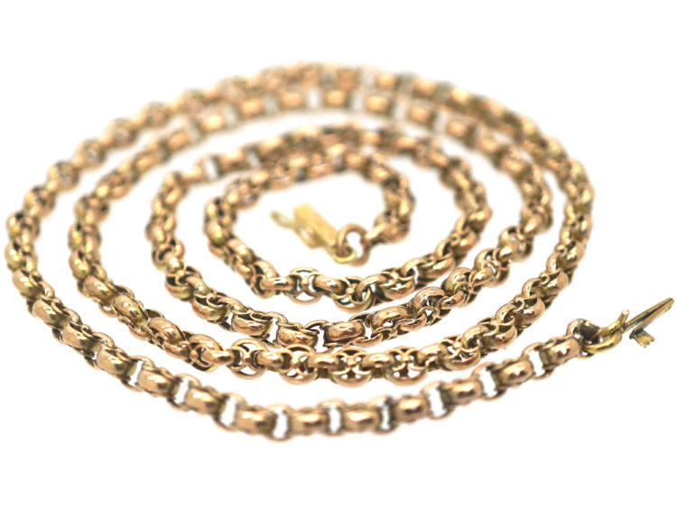 Victorian 9ct Gold Ornate Medium Length Chain