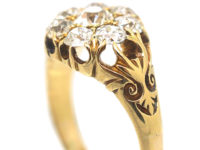 Victorian 18ct Gold Diamond Cluster Ring