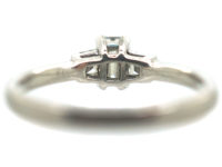 Platinum, Three Stone Baguette Diamond Ring