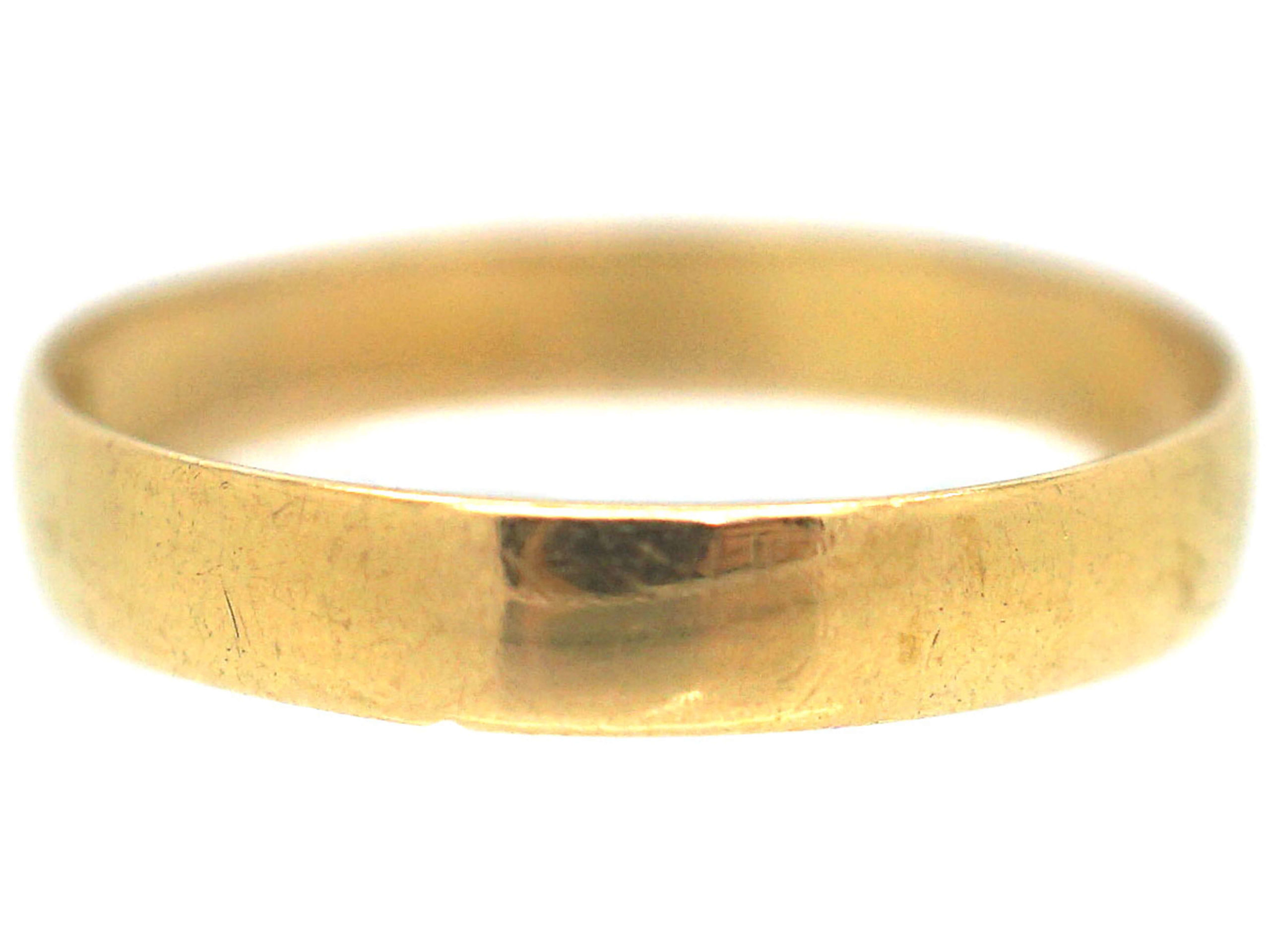 Victorian 22ct Gold Wedding Ring made in 1889 (613P) | The Antique ...