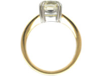 18ct Gold Yellow Ceylon Sapphire & Diamond Ring
