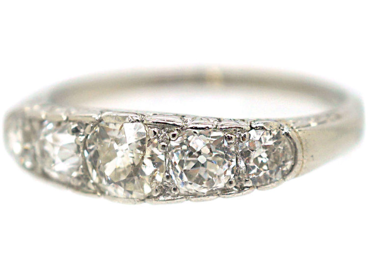 Edwardian Platinum & Diamond Five Stone Ring