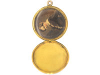 Victorian 18ct Gold & Black Enamel Earl's Locket