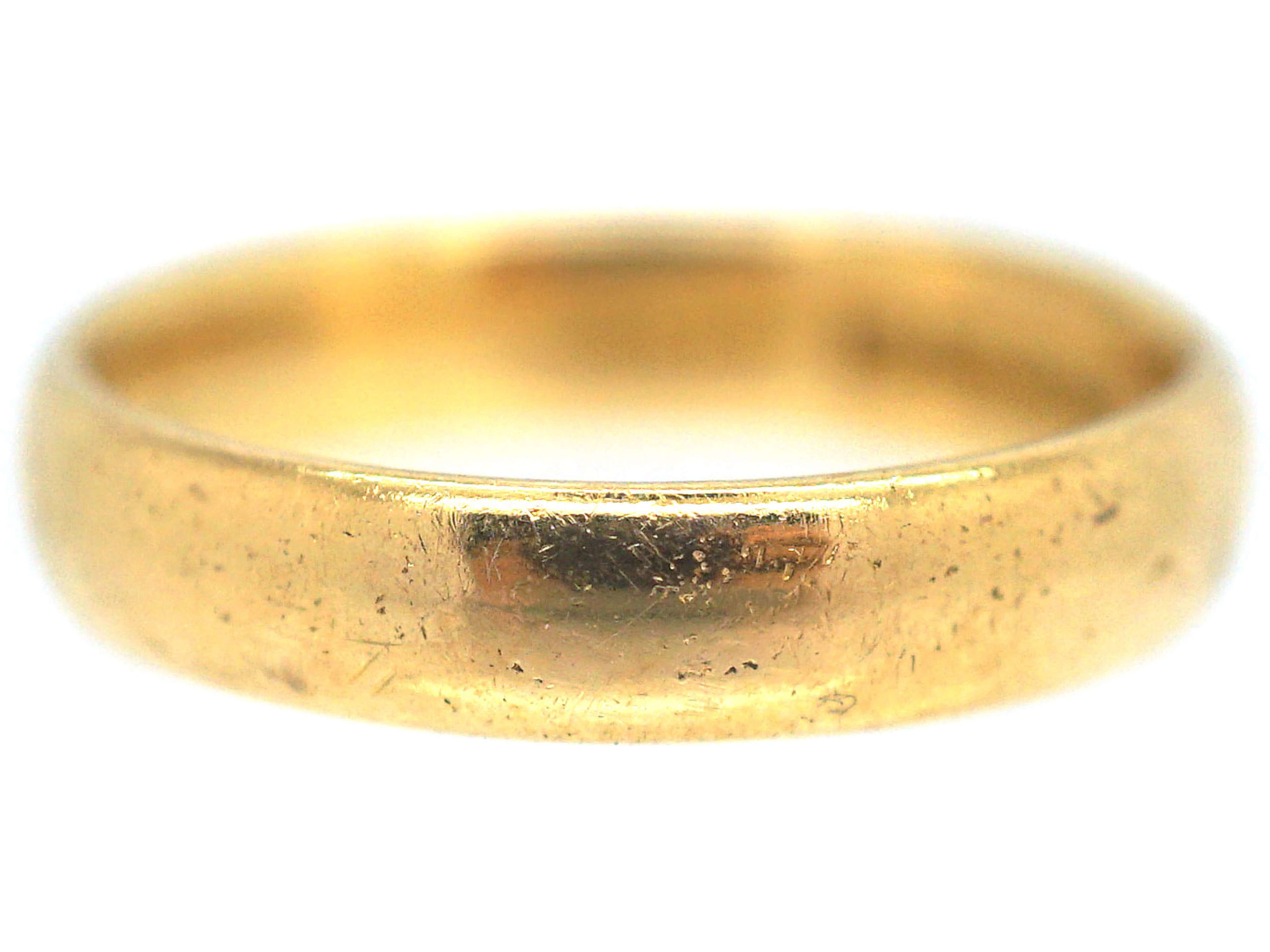 22ct Gold Wedding Ring made in 1926 (611P) | The Antique Jewellery Company