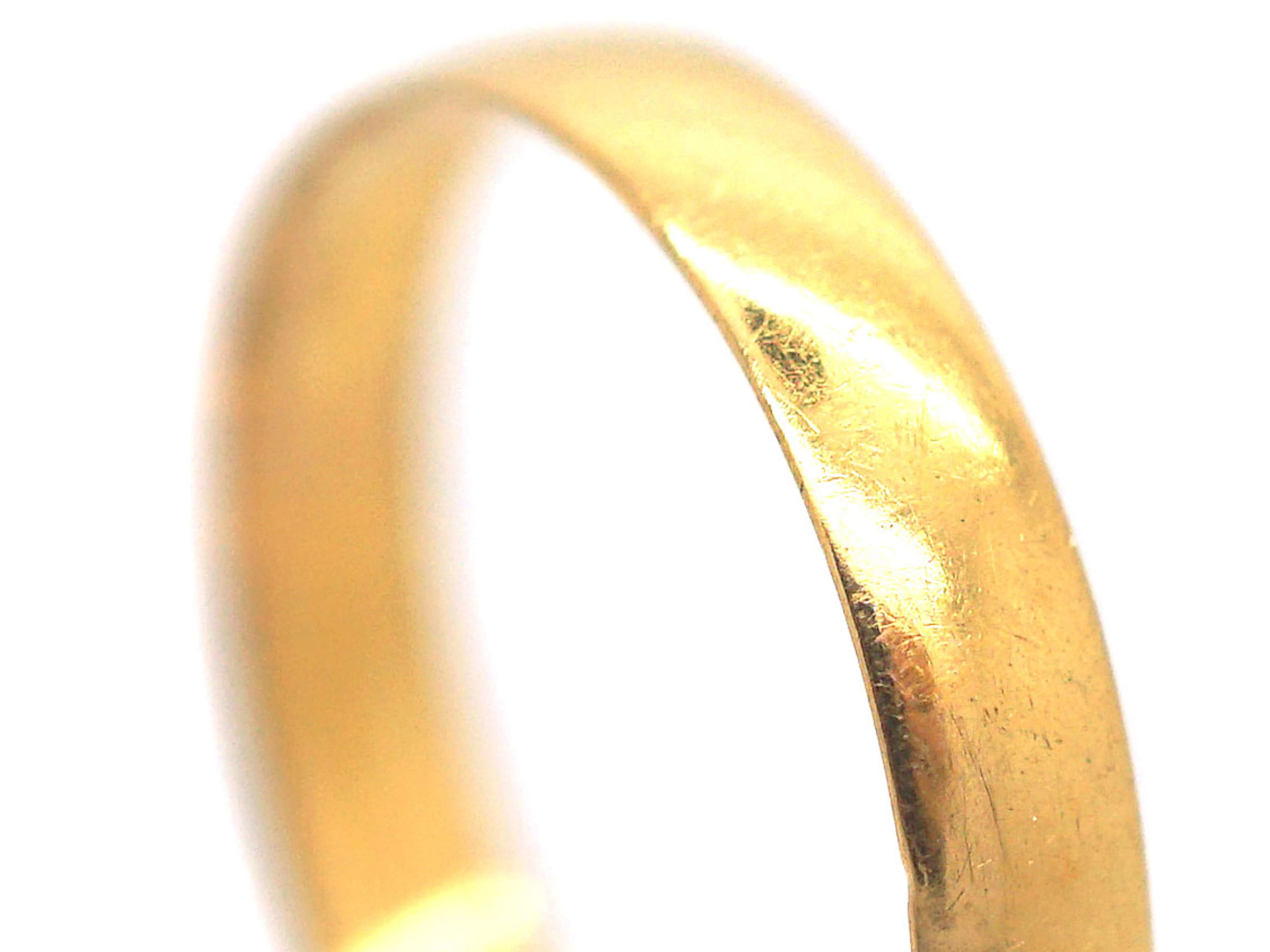 Victorian 22ct Gold Wedding Ring made in 1889 (613P) | The Antique ...