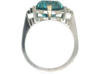 Art Deco 18ct White Gold Zircon Ring