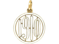 18ct Gold & White Enamel 1910 pendant by Cartier