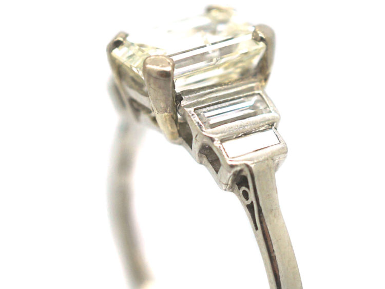 Art Deco Platinum Five Stone Diamond Ring