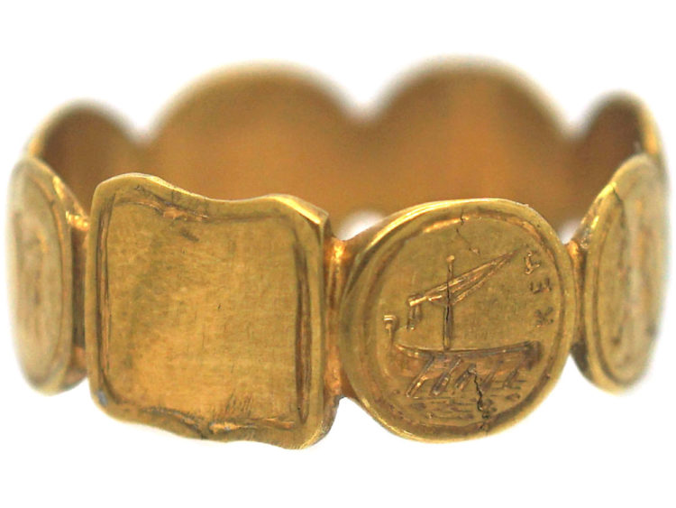 Georgian 18ct Gold Ring with Emblems of the Ionian Islands