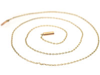 Edwardian Fine 9ct Gold Chain with Barrel Clasp
