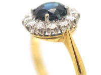 18ct Gold, Sapphire & Diamond Cluster Ring