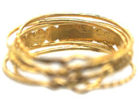 Georgian 18ct Gold Puzzle Ring with Monogram