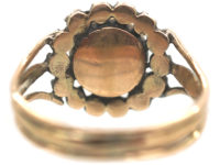 Georgian Emerald & Rose Cut Diamond Cluster Ring