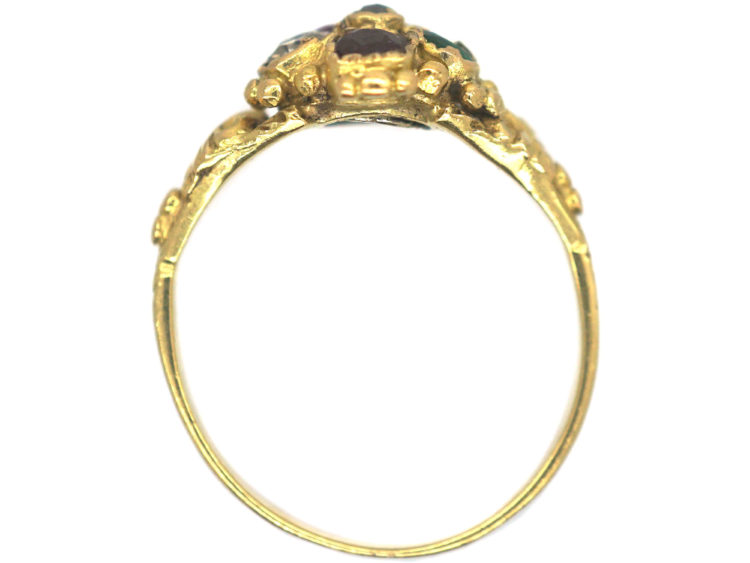 Georgian 15ct Gold Acrostic Ring that Spells Regard