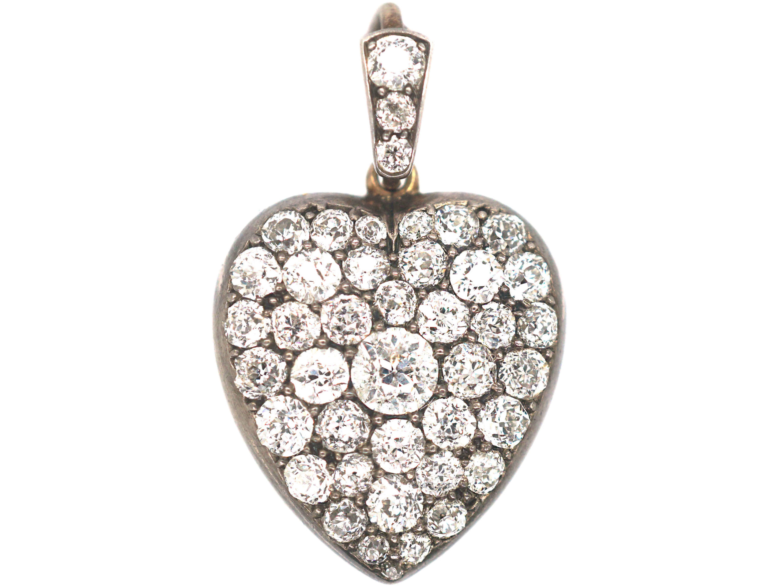 Edwardian Heart Shaped Pendant Pavé Set with Diamonds (722P) | The ...