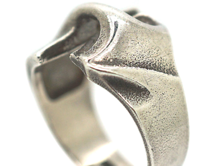 Silver Modernist Ring by Lapponia