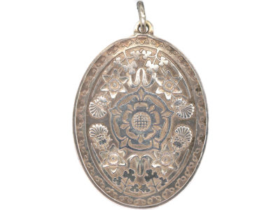 Silver Tudor Rose Pendant