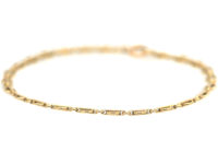 Edwardian 9ct Gold Fine Small Link Bracelet