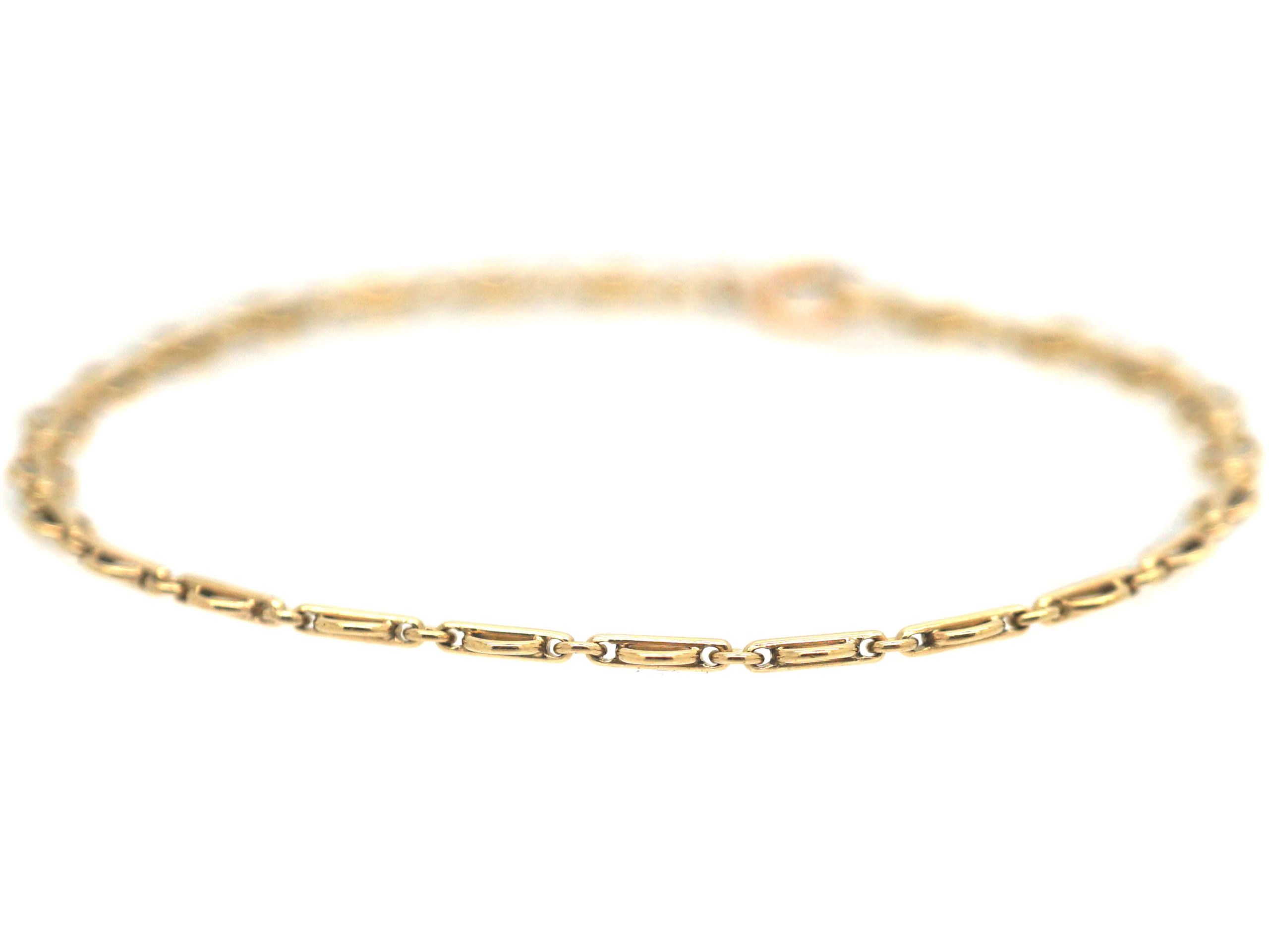 Edwardian 9ct Gold Fine Small Link Bracelet (656P) | The Antique ...