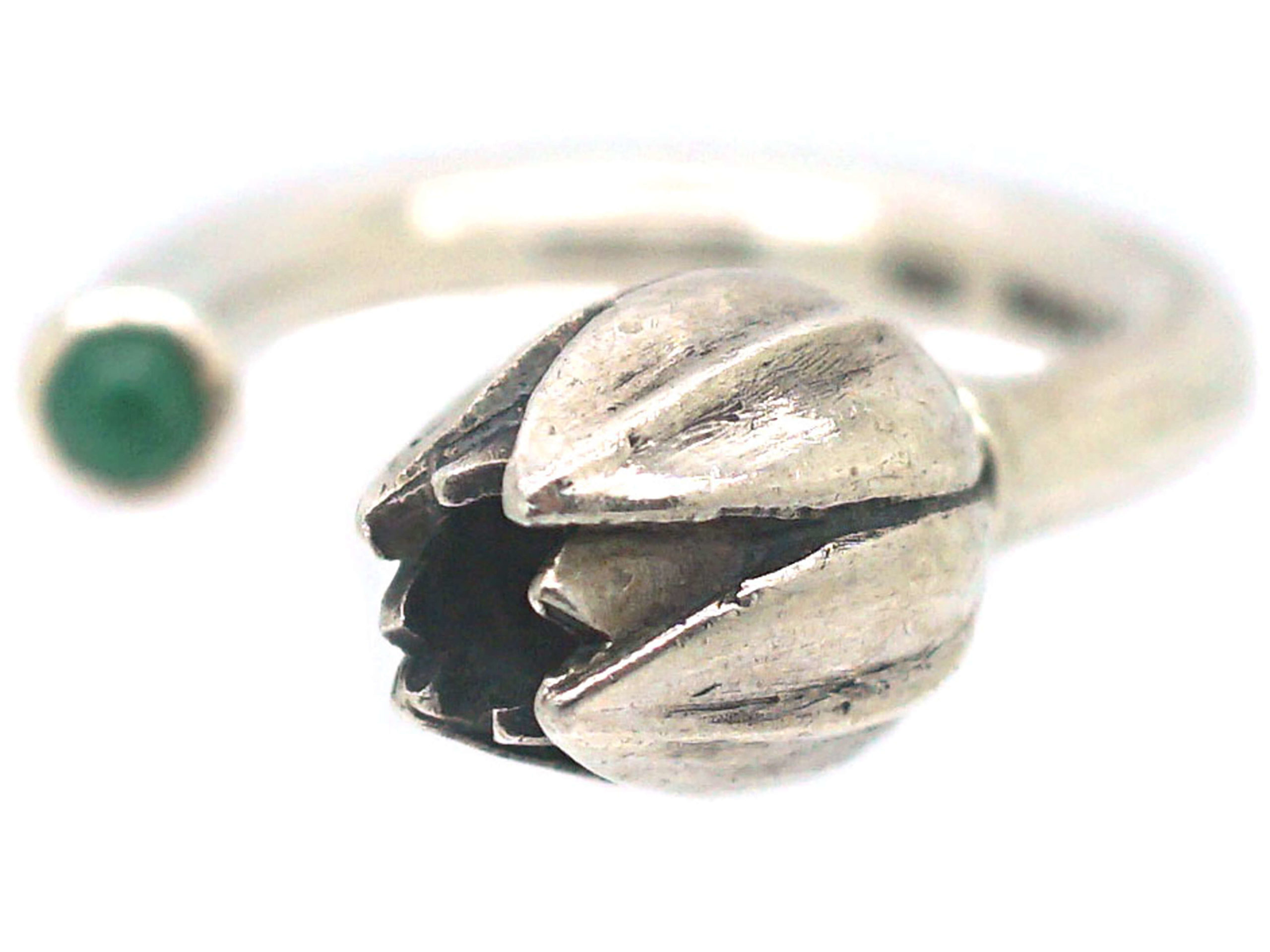 Silver Tulip Ring (790P) The Antique Jewellery Company