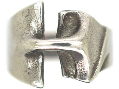Silver Modernist Ring by Lapponia