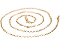 Victorian 9ct Gold Faceted Links Chain