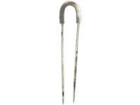 Pair of 19th Century Silver French Horseshoe Hairpins