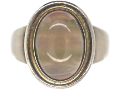 Silver & Agate Ring by Georg Jensen