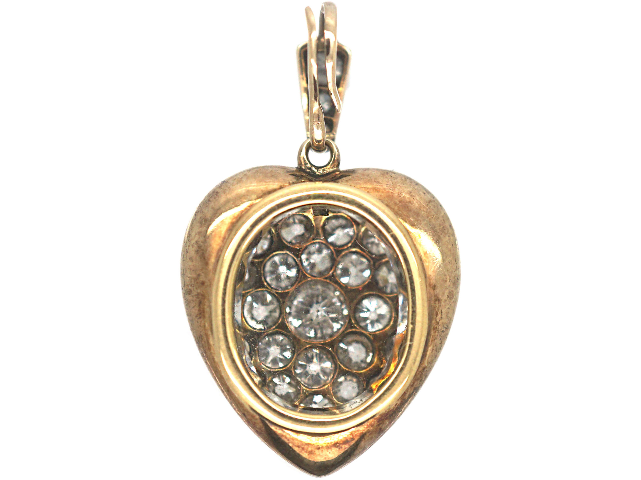 Edwardian Heart Shaped Pendant Pavé Set with Diamonds (722P) | The ...