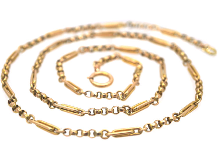 Edwardian 9ct Gold Medium Length Chain