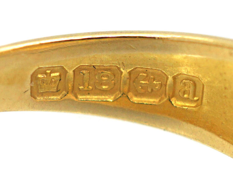Victorian 18ct Gold & Three Stone Diamond Ring