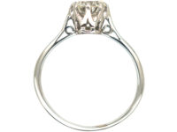 Art Deco Platinum, Diamond Solitaire Ring