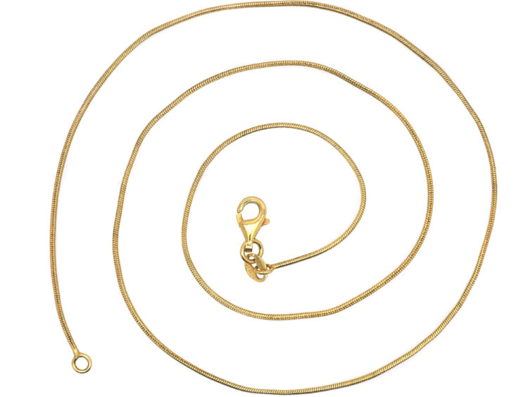 Modern 9ct Gold Snake Chain with Lobster Clasp