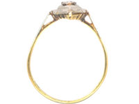 Art Deco 14ct Yellow & White Gold Three Stone Diamond Ring