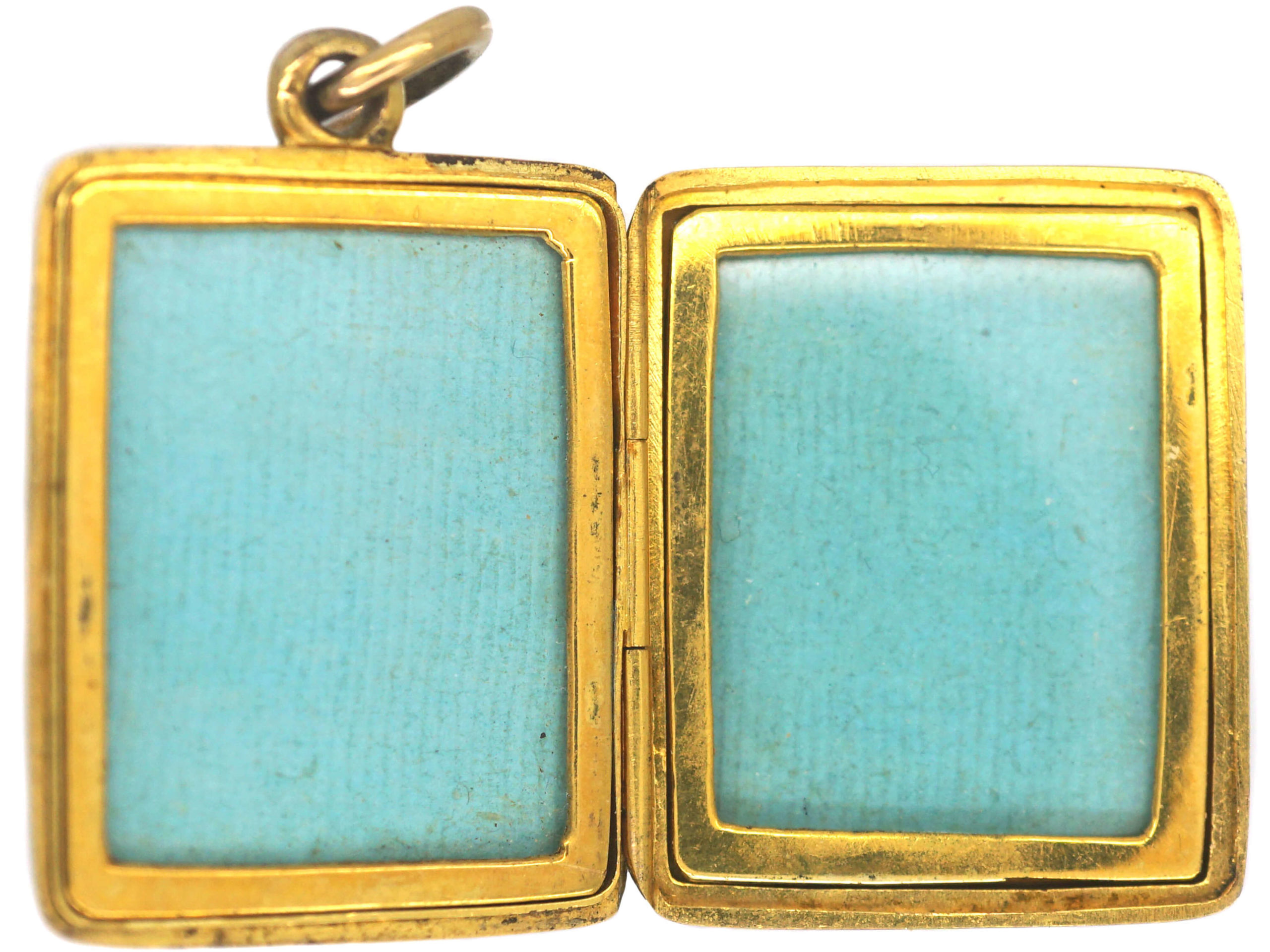 Victorian 15ct Gold Horseshoe & Buckle Rectangular Locket (894P)