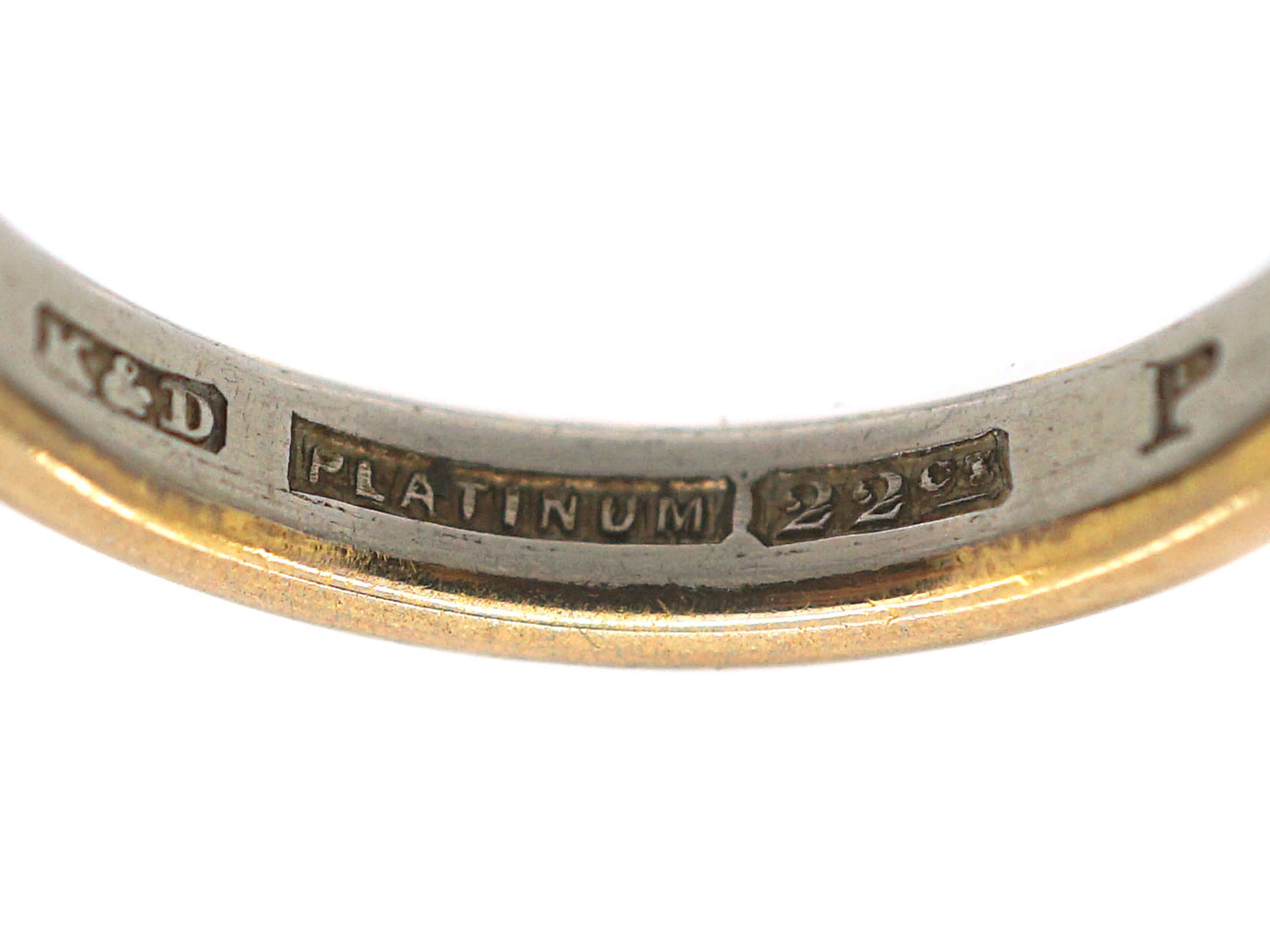 Platinum &amp; 22ct Gold Wedding Ring (870P) | The Antique Jewellery Company