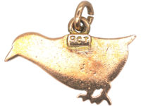 Edwardian 9ct Gold Bird Charm