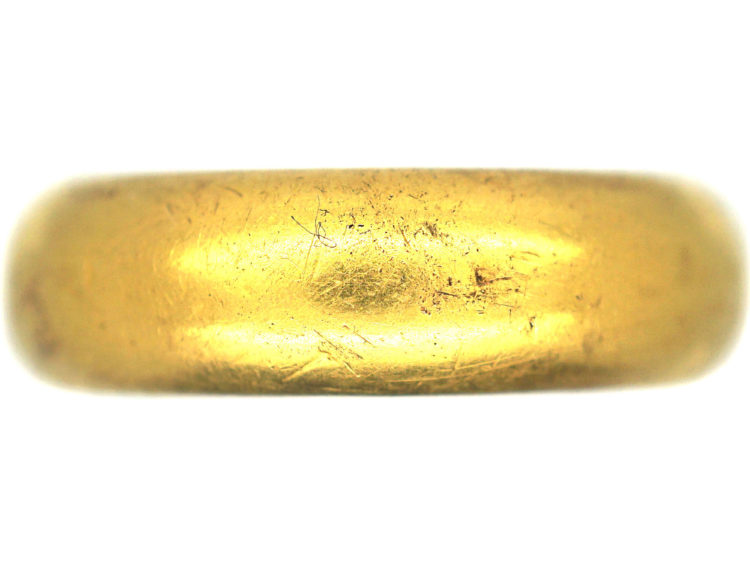 Post Medieval Gold Posy Ring engraved inside with 'As god hath apoynted be contente'
