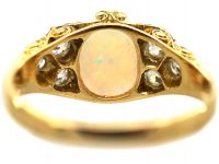 Edwardian 18ct Gold Opal & Diamond Ring