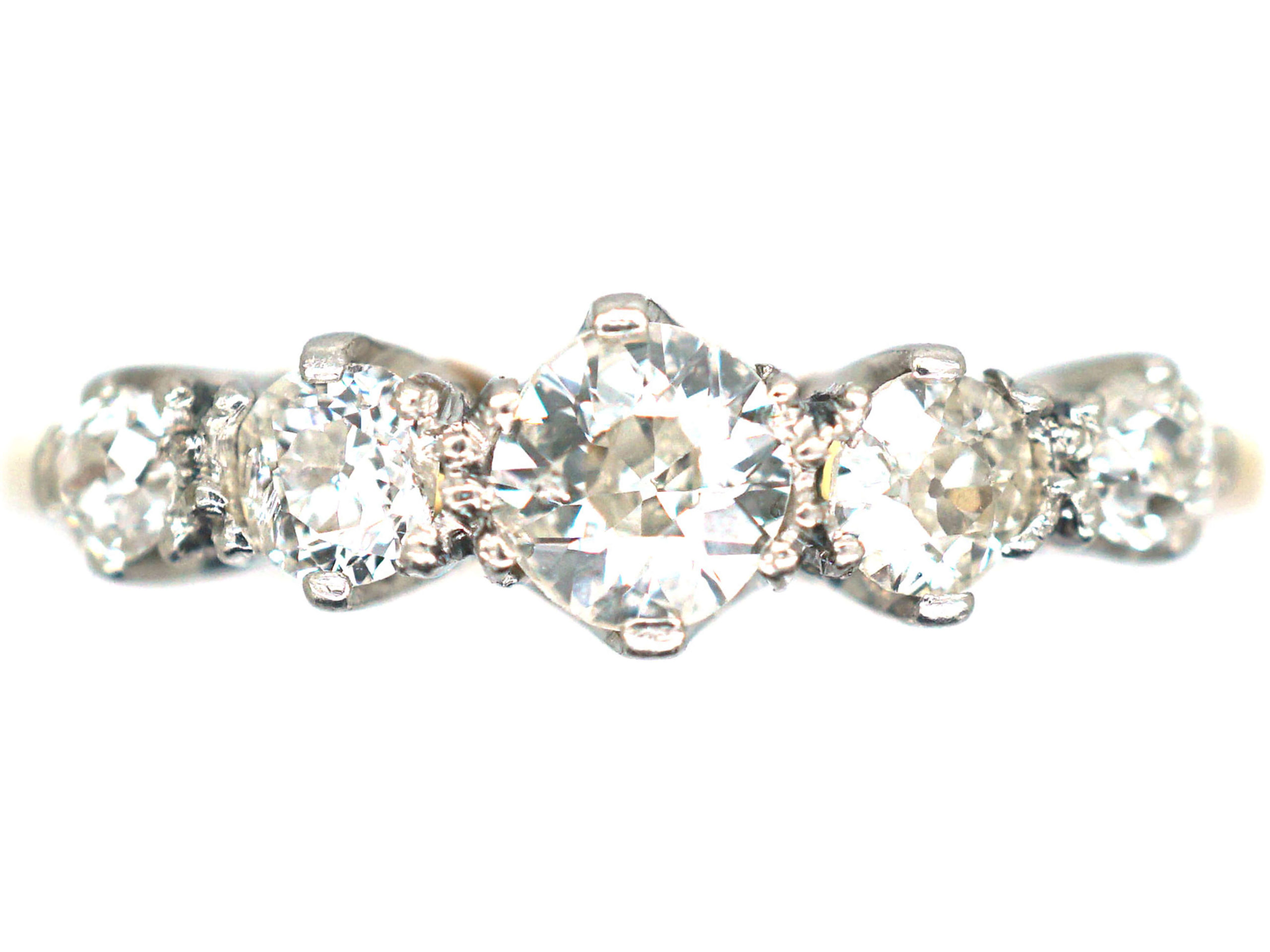An early 20th century Five Stone Diamond ring