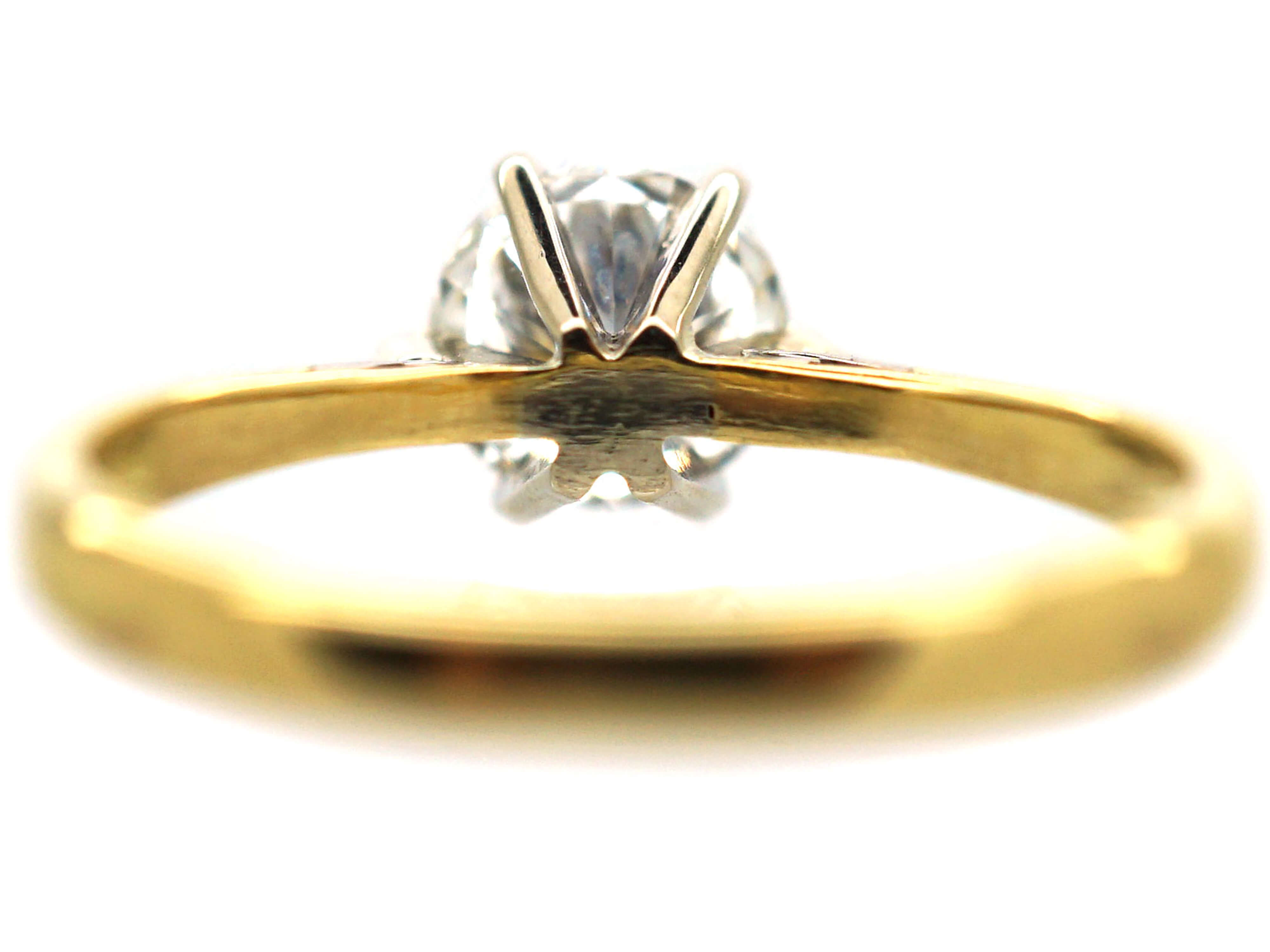 18ct gold one carat diamond solitaire ring 73r the antique