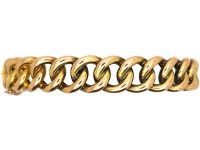 Edwardian 15ct Gold Coiled Curb Link Bangle