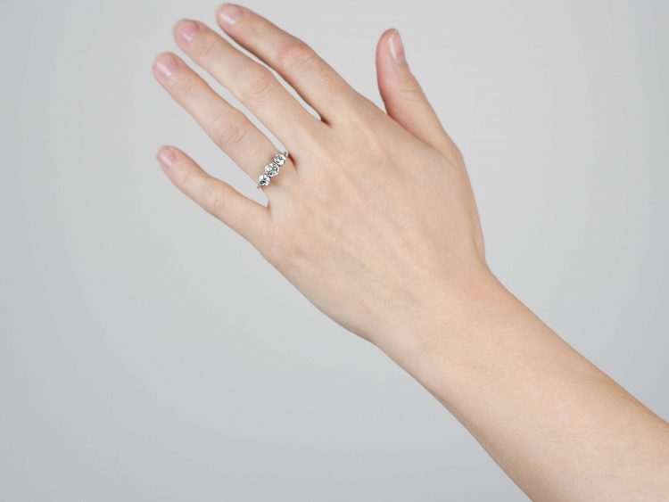 Edwardian 18ct Gold & Platinum, Three Stone Diamond Ring