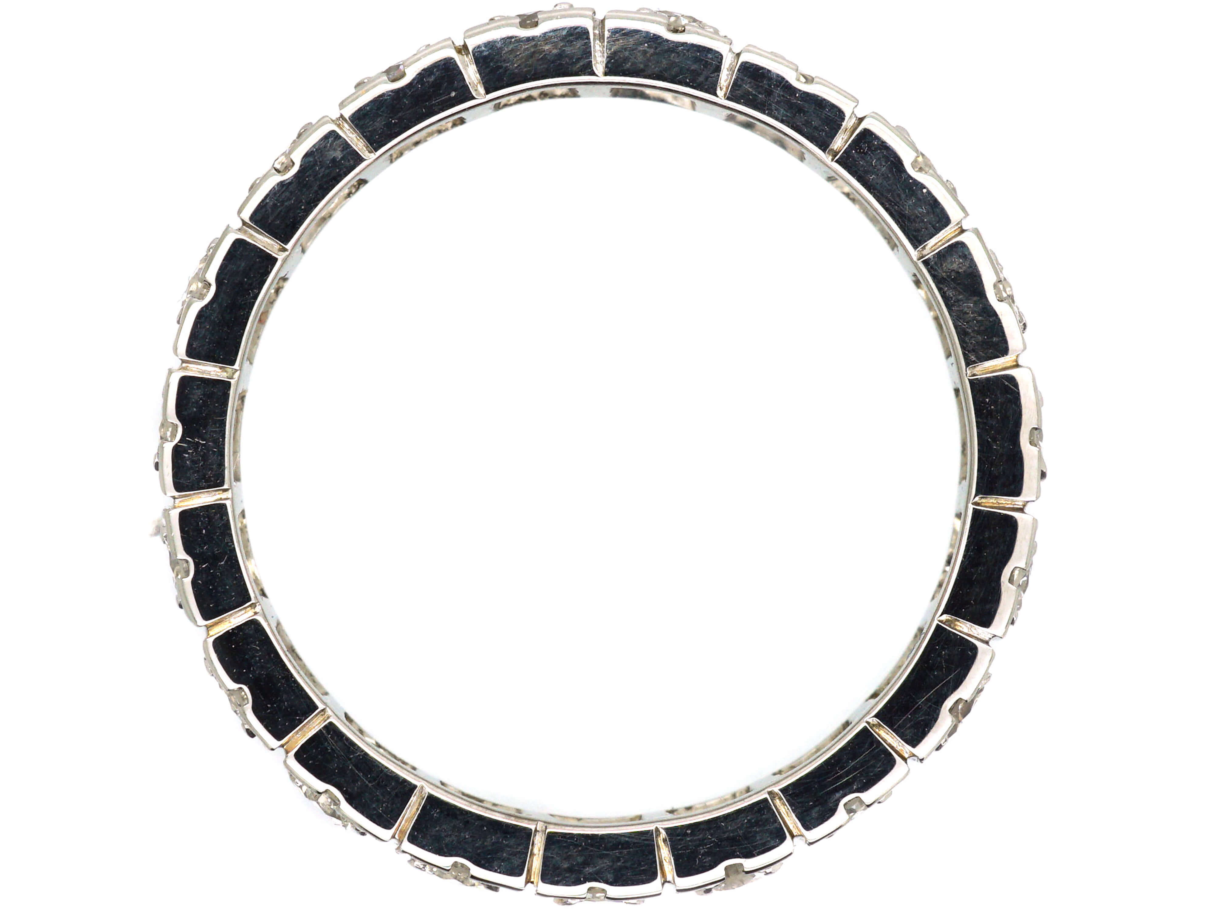 Art Deco French 18ct White Gold & Diamond Eternity Ring (922P) | The ...