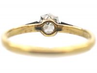 Art Deco 18ct Gold & Platinum, Diamond Solitaire Ring